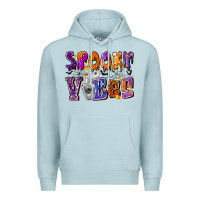 Blue Mist Spooky Vibes Premium Hoodie - CowhideDigitalArt