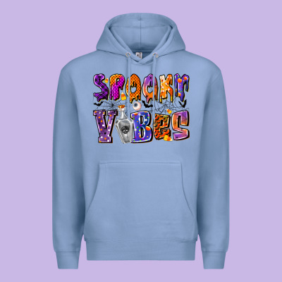 Spooky Vibes Premium Hoodie Designed By Cowhidedigitalart