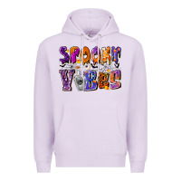 Lilac Spooky Vibes Premium Hoodie - CowhideDigitalArt