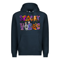 Navy Spooky Vibes Premium Hoodie - CowhideDigitalArt