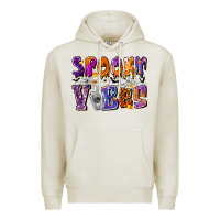 Oatmeal Heather Spooky Vibes Premium Hoodie - CowhideDigitalArt