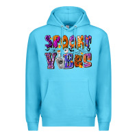 Ocean Blue Spooky Vibes Premium Hoodie - CowhideDigitalArt