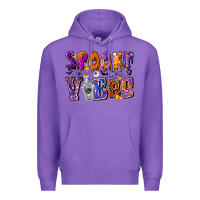 Purple Spooky Vibes Premium Hoodie - CowhideDigitalArt