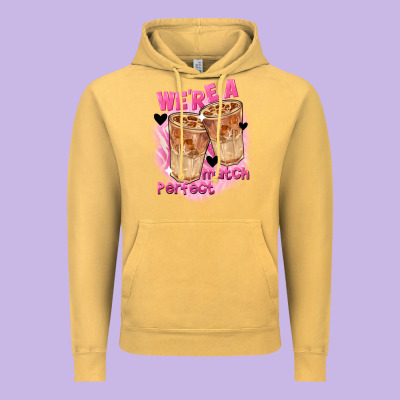 We're A Perfect Match Valentine's Day Vintage Hoodie Designed By Fadigitalartstudio