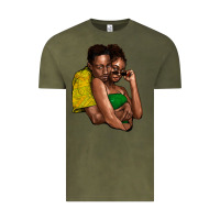 Vintage Olive Black couple Vintage Tee - HowdyJamesFarm