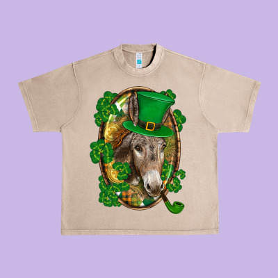 St. Patrick's Day Donkey Urban Heavy Tee Designed By Cowgirlartshop