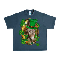 Midnight Navy St. Patrick's day Donkey Urban Heavy Tee - CowGirlArtShop