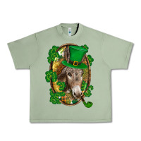 Oil Green St. Patrick's day Donkey Urban Heavy Tee - CowGirlArtShop