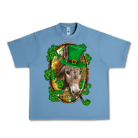 Pebble Blue St. Patrick's day Donkey Urban Heavy Tee - CowGirlArtShop