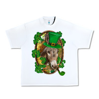 White St. Patrick's day Donkey Urban Heavy Tee - CowGirlArtShop