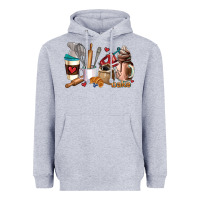 Heather Grey bakery coffee cups Heavyweight Hoodie - AdoDesignShop