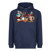 Navy bakery coffee cups Heavyweight Hoodie - AdoDesignShop