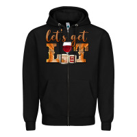Black let's get lit candles Zipper Hoodie - BarkalooDesign