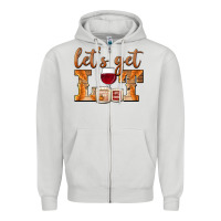 Dove Grey let's get lit candles Zipper Hoodie - BarkalooDesign
