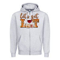Heather Grey let's get lit candles Zipper Hoodie - BarkalooDesign