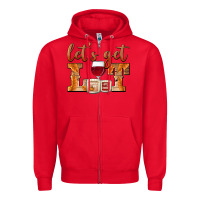 Red let's get lit candles Zipper Hoodie - BarkalooDesign