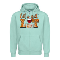 Seafoam let's get lit candles Zipper Hoodie - BarkalooDesign