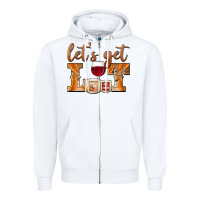 White let's get lit candles Zipper Hoodie - BarkalooDesign
