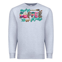 Heather Grey more coffee please Premium Sweatshirt - AdoDesignShop
