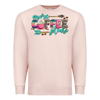 Pale Pink more coffee please Premium Sweatshirt - AdoDesignShop