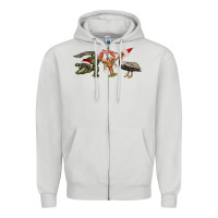 Dove Grey Christmas alligator pelican crawfish Zipper Hoodie - BarkalooDesign