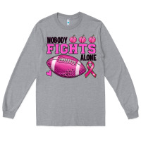 Heather Grey nobody fights alone Long Sleeve Tee - RanaPortraitStore
