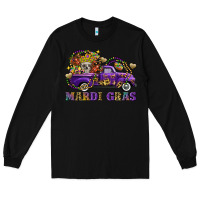 Black mardi gras skull truck Long Sleeve Tee - FaDigitalArtStudio