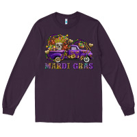 Plum mardi gras skull truck Long Sleeve Tee - FaDigitalArtStudio