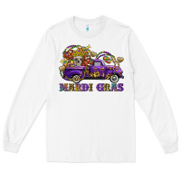 White mardi gras skull truck Long Sleeve Tee - FaDigitalArtStudio