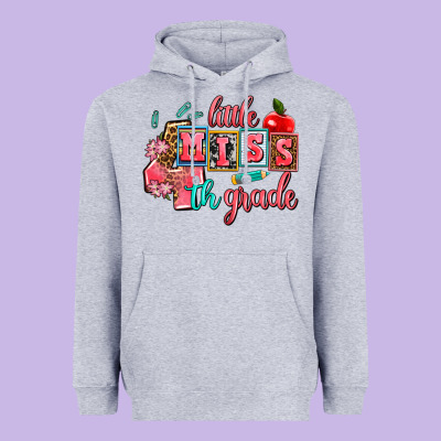 Little Miss 4 Th Grade Heavyweight Hoodie Designed By Adodesignshop