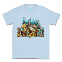 Dusty Blue Horse Mom Classic Tee - HowdyJamesFarm
