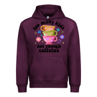 Mauve Wine too many kids not enough caffeine Urban Hoodie - JahusDesignShop
