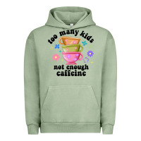Pigment Oil Green too many kids not enough caffeine Urban Hoodie - JahusDesignShop