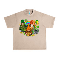 French Oak St. Patrick's Day gnomies with leopard tumbler Urban Heavy Tee - HowdyJamesFarm