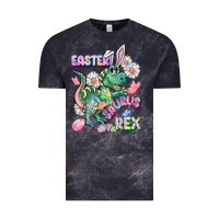 Cloud Black Easter Saurus Rex Easter Day Vintage Tee - CowGirlArtShop