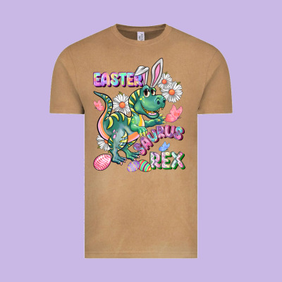 Easter Saurus Rex Easter Day Vintage Tee Designed By Cowgirlartshop
