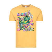 Vintage Mustard Easter Saurus Rex Easter Day Vintage Tee - CowGirlArtShop