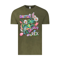 Vintage Olive Easter Saurus Rex Easter Day Vintage Tee - CowGirlArtShop