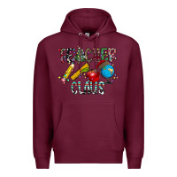 Burgundy Teacher Calus Premium Hoodie - CowhideDigitalArt