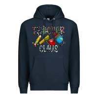 Navy Teacher Calus Premium Hoodie - CowhideDigitalArt