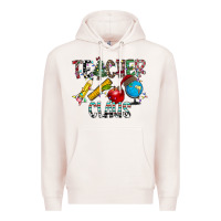 Pale Pink Teacher Calus Premium Hoodie - CowhideDigitalArt