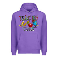 Purple Teacher Calus Premium Hoodie - CowhideDigitalArt
