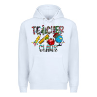 White Teacher Calus Premium Hoodie - CowhideDigitalArt