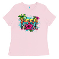 Bubblegum Pink Summer Mom Ladies Tee - HowdyJamesFarm