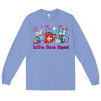 Colony Blue Coffee Nurse Repeat Nurse Coffee Cups Long Sleeve Tee - FaDigitalArtStudio