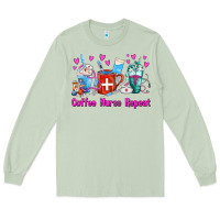 Matcha Coffee Nurse Repeat Nurse Coffee Cups Long Sleeve Tee - FaDigitalArtStudio