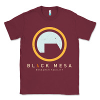 Burgundy Black Mesa Research Facility T-Shirt Classic Tee - maiPhamDesign