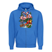 True Royal Christmas flamingo Zipper Hoodie - BarkalooDesign