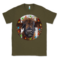 Army Green Western Christmas Calf Classic Tee - RanaPortraitStore