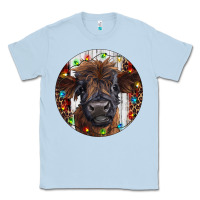 Dusty Blue Western Christmas Calf Classic Tee - RanaPortraitStore